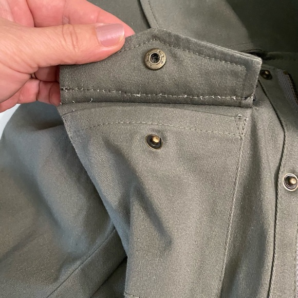 Sweet Rain Women’s Jacket Military Style Olive Green Embellished trim Size S - Picture 10 of 16